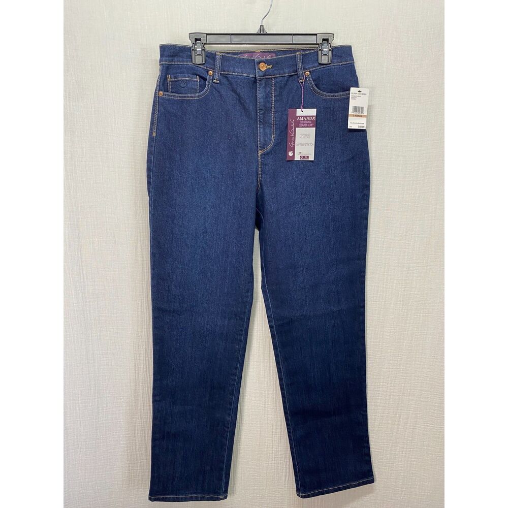 NEW Gloria Vanderbilt Amanda Jeans Size 12 Average Tapered Leg Stretch High Rise